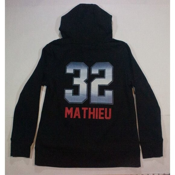 Kansas City Chiefs KC Tyrann MATHIEU #32 Black Pullover Hoodie Medium Fanatics - Picture 3 of 5